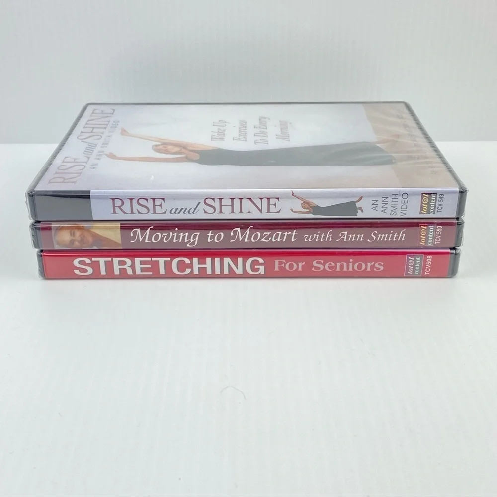 Ann Smith Stretching DVDs 3 Lot Sealed New Seniors Workout Exercise - Picture 2 of 9
